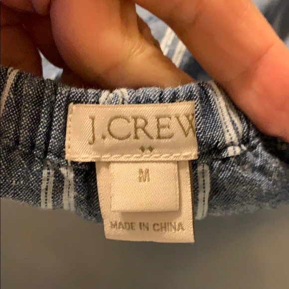 J. Crew striped off shoulder chambray dress M - Picture 4 of 4